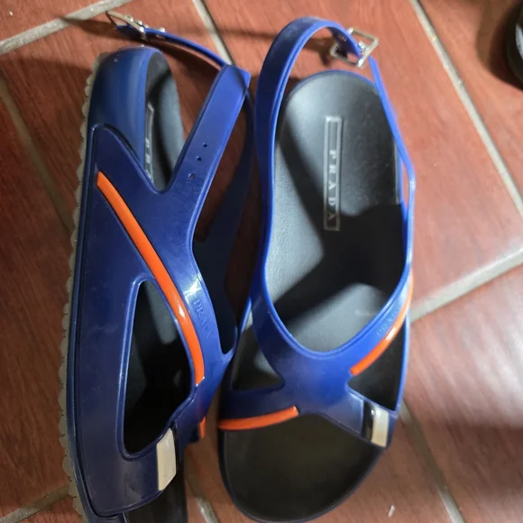 Prada Blue and Orange Sandals - Picture 4 of 5